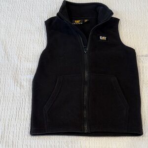 CAT kids Black Fleece Vest